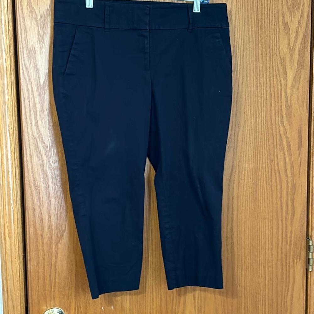 Ann Taylor size 12 petite signature navy capris